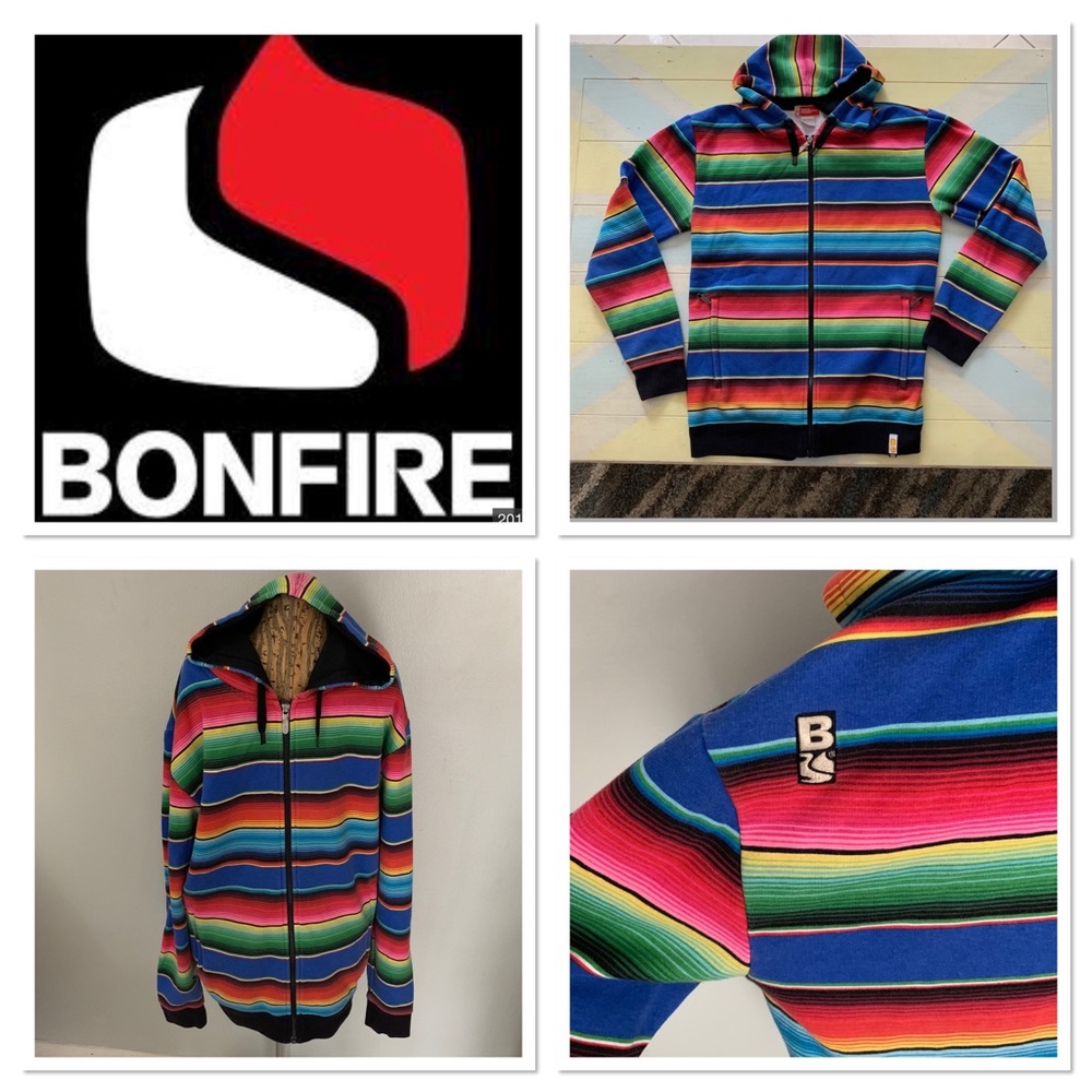 Bonfire Snowboarding Company multicolor hoodie
